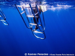 blue water in orange canyon , cayman islands by Romeo Penacino 